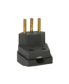 Plug Macho 2P+T Forte 10A Preto - Ref.39063 - MECTRONIC