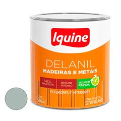 Tinta Esmalte Sintético Brilhante Delanil Madeiras E Metais 0,9L Platina  Iquine / Ref. 195200604