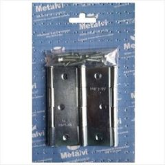 Dobradiça Aço 11/2 Canto Cartela com 3 Zincada - Ref.40524 - METALVI