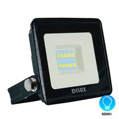 Refletor Led de Alumínio Ultra Slim 20W Bivolt 6500K Preto DILUX / REF. DI70819