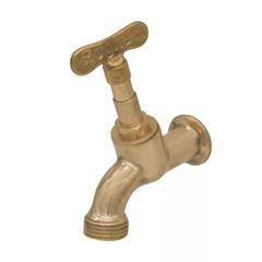 Torneira Jardim Metal 1/2 Polegada 1128 Curta Amarela - Ref.30039 - BOGNAR