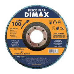 Disco Lixa Grão 100 178x22mm Flap DIMAX / REF. DMX74565