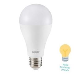 Lâmpada LED Bulbo 9W A60 E27 Bivolt 3000K Branco Quente - Ref. DI73674 - DILUX