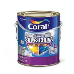 Tinta Acrílica 3,6L Fosca Total Sol e Chuva Colar de Prata - Ref.5281041 - CORAL