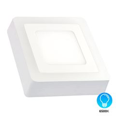 Painel LED de Sobrepor Quadrado 12+6W Bivolt 6500k Branco DILUX / REF. DI79225