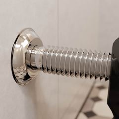 Tubo de Ligação PVC 26cm com Anel para Bacia Sanitária Cromado BLUKIT / REF.  290404