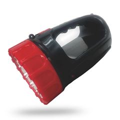 Lanterna em ABS LED Recarregável Bivolt 1W Preto e Vermelho DILUX / REF. DI83444