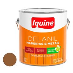 Tinta Esmalte Sintético Brilhante Delanil Madeiras E Metais 3,6 Litros Marrom Conhaque Iquine / Ref.195202701