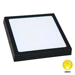 Painel Led de Sobrepor Quadrado 18W Bivolt 3000k Preto DILUX / REF. DI86407