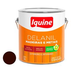 Tinta Esmalte Sintético Brilhante Delanil Madeiras E Metais 3,6 Litros Vermelho Vinho  Iquine / Ref. 195204601