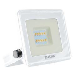 Refletor Led de Alumínio Ultra Slim 10W Bivolt 3000k Branco DILUX / REF. DI84083