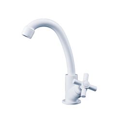 Torneira para Lavatório em ABS de Mesa Bica Móvel 1/4v Cruzeta Branca CIVITT/ REF.2773