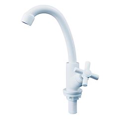 Torneira para Lavatório em ABS de Mesa Bica Móvel 1/4v Cruzeta Branca CIVITT/ REF.2773