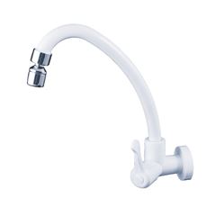 Torneira para Cozinha em ABS de Parede Bica Móvel 1/4v Alavanca Branca CIVITT / REF.2762