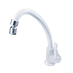 Torneira para Cozinha em ABS de Mesa Bica Móvel 1/4v Alavanca Branca CIVITT / REF.2765