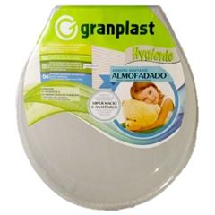 Assento Plástico Almofadado Hygienic Cinza Claro - Ref. 760 - GRANPLAST