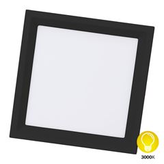 Painel LED 10W de Embutir Quadrado Deep 3000k Preto DILUX / REF. DI88456