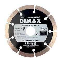 Disco Diamantado 110mm 4 Segmentado Pro DIMAX / REF. DMX87336