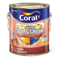 Resina Acrílica 3,6L Proteção Sol & Chuva Impermeabilizante Incolor CORAL / REF. 5714759