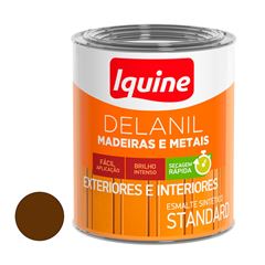 Tinta Esmalte Brilhante Delanil Madeiras e Metais 750ml Marrom Tabaco IQUINE / REF. 195202983