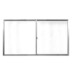Janela de Correr Home 100x60m De Alumínio 2 Folhas Vidro Canelado QUALITY / REF. EMC022012