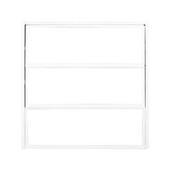 Basculante Home 3 Folhas de Vidro Canelado 60x60 cm Alumínio Branco QUALITY/ REF. HOB034006