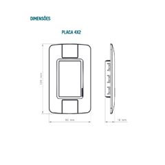 Interruptor 4x2 Duplo 6A 250V Aria Branco TRAMONTINA / REF. 57241/040