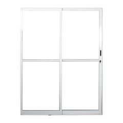 Porta de Correr Balcão Home 2 Folhas de Vidro Liso 160X210 Alumínio Branco QUALITY / REF. HOB047001