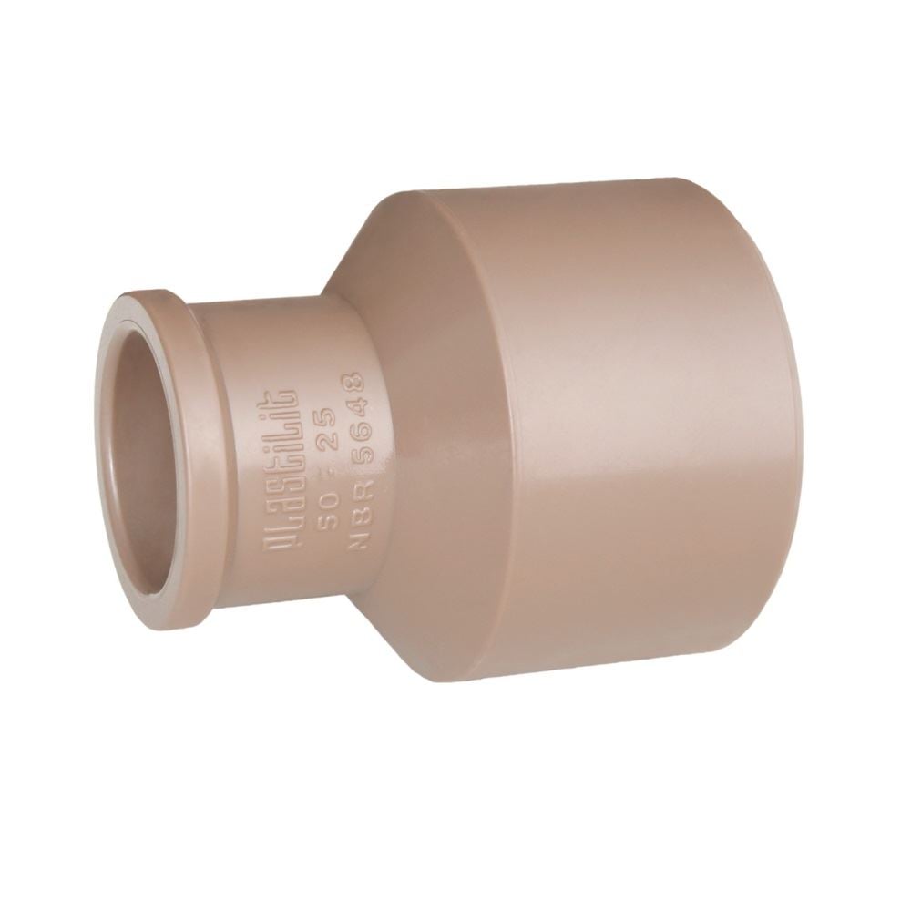 Bucha de Redução PVC 40X25 Soldável Longa Marrom PLASTILIT / REF ...