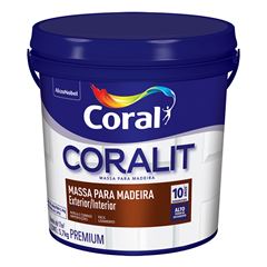 Massa para Madeira 5,7Kg Coralit Branco CORAL / REF. 5777540