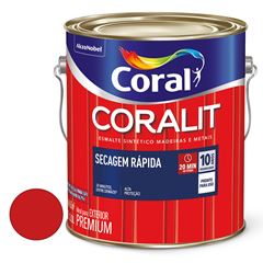 Tinta Esmalte Brilhante 3,0L Coralit Secagem Rápida Vermelho CORAL / REF. 5771513