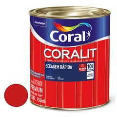 Tinta Esmalte Brilhante 750ml Coralit Secagem Rápida Vermelho CORAL / REF. 5771514