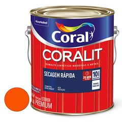 Tinta Esmalte Brilhante 3,0L Coralit Secagem Rápida Laranja CORAL / REF. 5771524