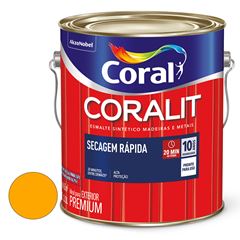 Tinta Esmalte Brilhante 3,0L Coralit Secagem Rápida Amarelo CORAL / REF. 5771735