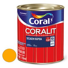 Tinta Esmalte Brilhante 750ml Coralit Secagem Rápida Amarelo CORAL / REF. 5771736