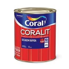 Tinta Esmalte Brilhante 750ml Coralit Secagem Rápida Alumínio CORAL / REF. 5771412