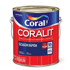 Tinta Esmalte Brilhante 3,0L Coralit Secagem Rápida Amarelo Trator CORAL / REF. 5771515
