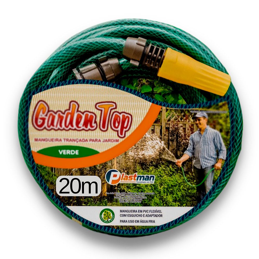 Mangueira PVC para Jardinagem Garden Top 7/16x20 Metro Trançada Verde ...
