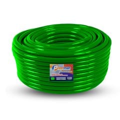 Mangueira para Jardinagem em PVC Dupla Camada 1x2,0mm 50m Multiuso Verde PLASTMAN / REF. 9070