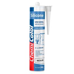 Adesivo Silicone 240g Acético Uso Geral Incolor CHEMICOLOR / REF. 0680480