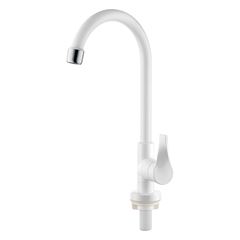 Torneira para Cozinha em ABS de Mesa com Bica Móvel 1/4v MVC Twist Branco HERC / REF. 2950