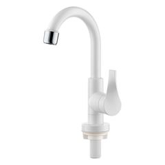 Torneira para Lavatório em ABS de Mesa com Bica Alta 1/4v MVC Twist Branco HERC / REF. 2960
