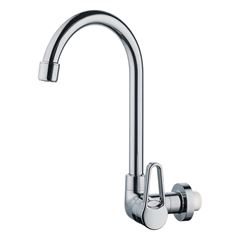 Torneira para Cozinha em ABS de Parede com Bica Móvel 1/4v MVC Quartzo Cromado HERC / REF. 2974