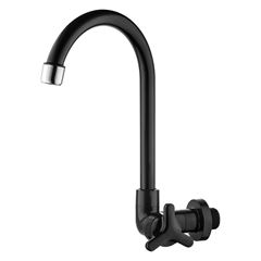 Torneira para Cozinha em ABS de Parede com Bica Móvel MVS Sicília Preto HERC / REF. 2911