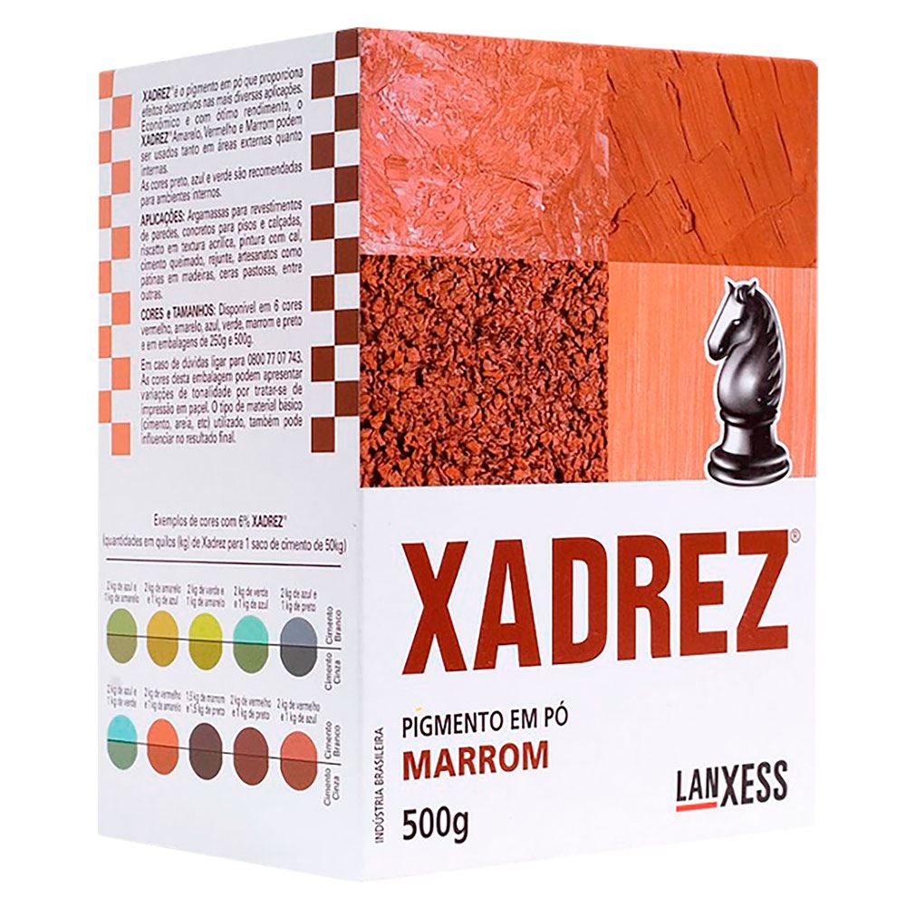 Tinta Corante Xadrez Marrom 50ml Tubo