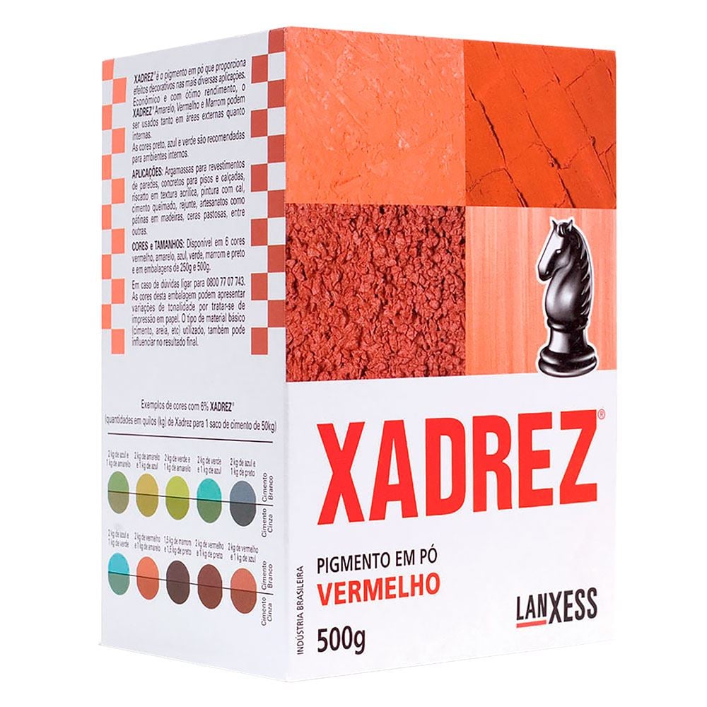 Pigmento em pó Xadrez Amarelo Para Tinta 500g - Lanxess