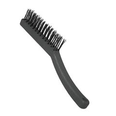 Escova de Aço Carbono 3 Fileiras com Cabo de Plástico Preto PINCEIS ROMA / REF. 3030