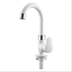 Torneira para Lavatório em ABS de Mesa com Bica Móvel Tivoli Branco e Cromado HERC / REF. 1000000533