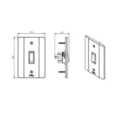 Interruptor Paralelo 4x2 Soft 10A/250VCA com Placa Facilit Branco MECTRONIC / REF. 21056