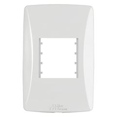 Placa 4x2 para 2 Módulos Horizontais Petra Branco MECTRONIC / REF. 82002